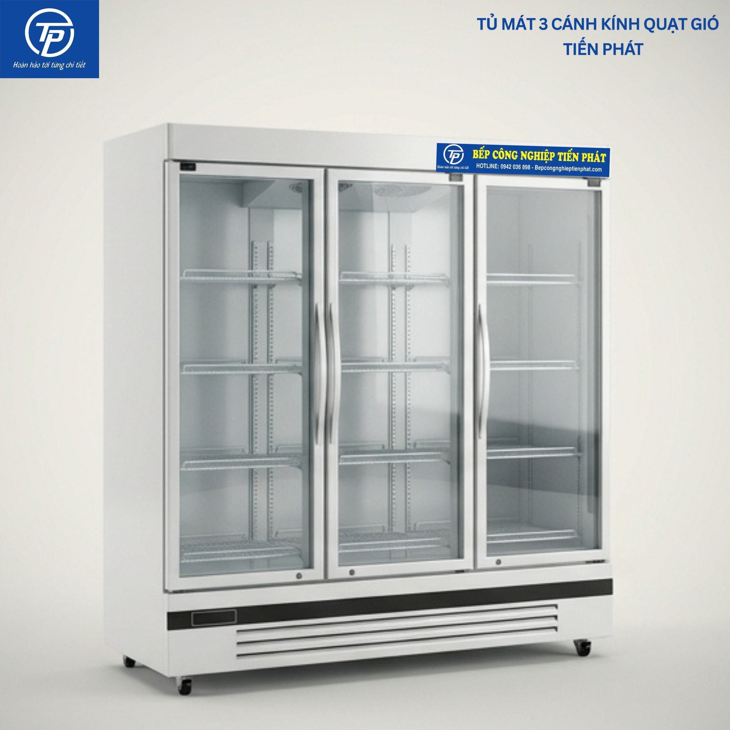 Tủ Mát Đứng Quạt Gió 3 Cánh Kính&nbsp;